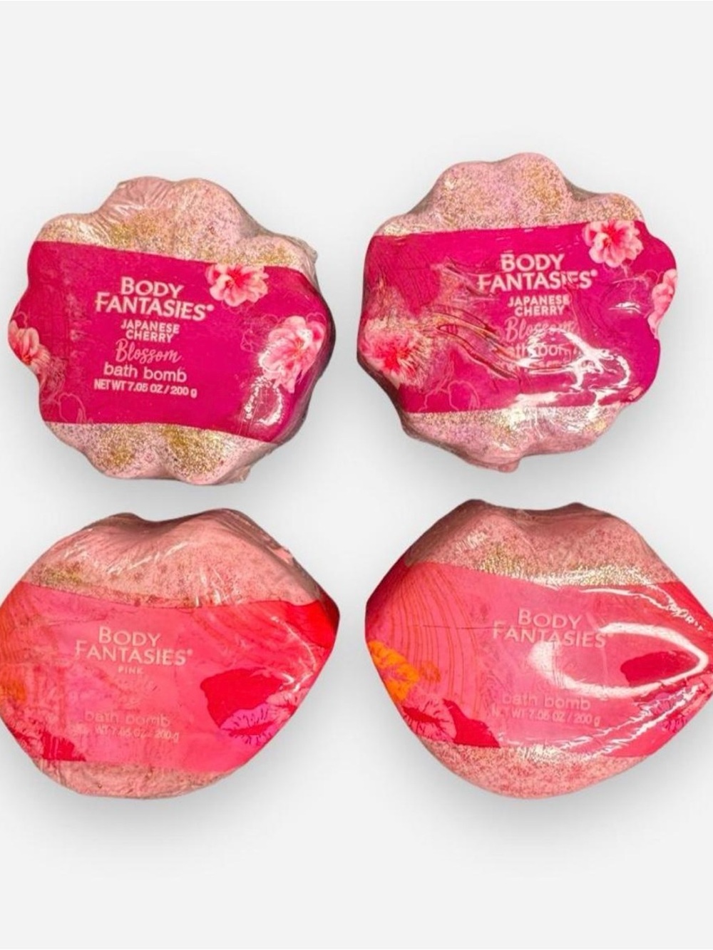 Fantasie Japanese Cherry Blossom Pink Floral Bath Bombs - Set of 4
